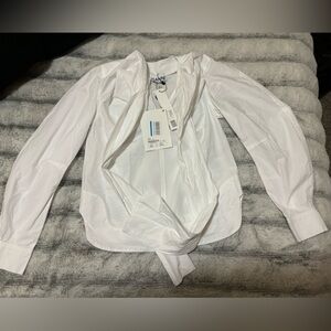 Brand new Ganni white long sleeve